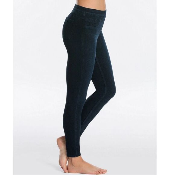 SPANX®️Women’s SPJean-ish®️ Ankle Length Mid-Rise Legging Black - Picture 3 of 12